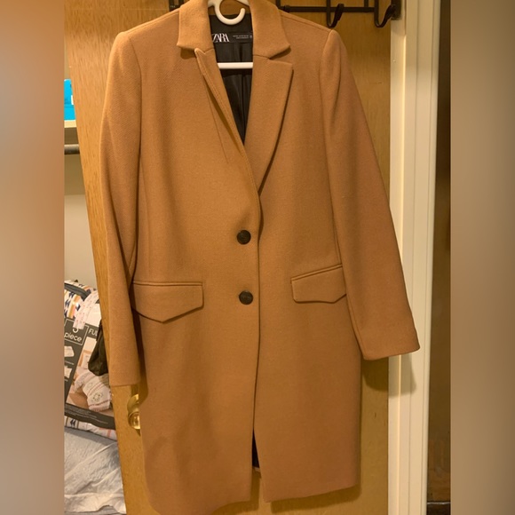 ZARA Wool Blend Coat - Picture 1 of 16